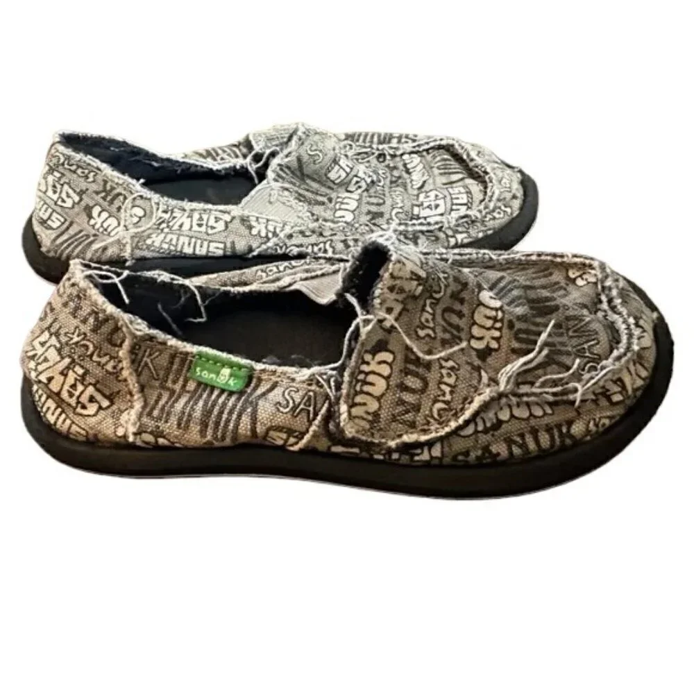 Sanuk Kids Sidewalk Surfers Vagabond Shoes Size 12